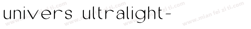 univers ultralight字体转换